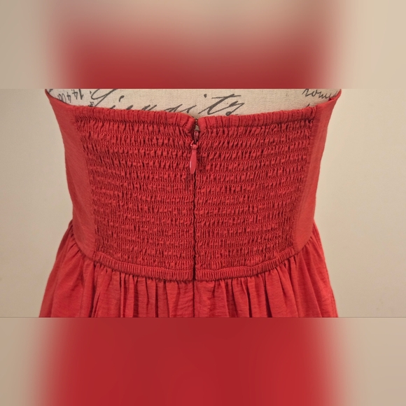Abercrombie And Fitch Strapless Coral Maxi Dressber, Size XLP - Picture 9 of 15